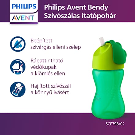 Cană cu pai flexibil pentru băieți 12+ PHILIPS AVENT