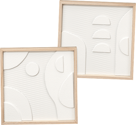 Wandbild 3D-Optik, weiß Dekorieren & Einrichten