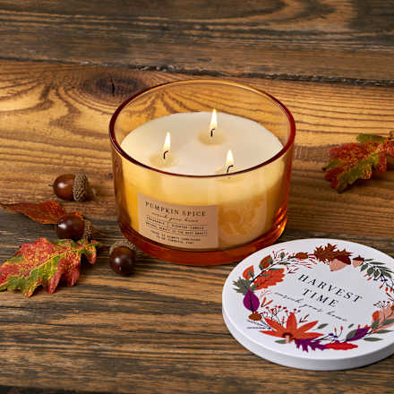 Duftkerze im Glas "Pumpkin Spice", orange Dekorieren & Einrichten