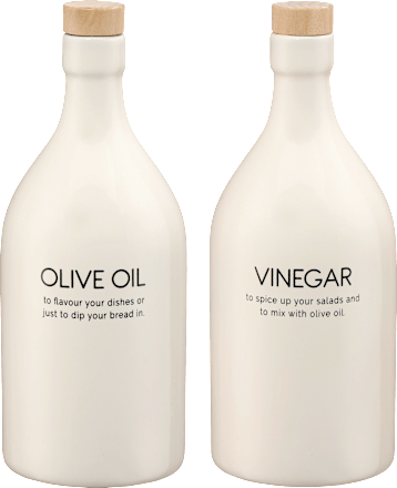 Flaschen-Set aus Dolomite für Essig & Öl (8x20 cm) Dekorieren & Einrichten