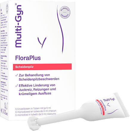 FloraPlus Vaginalgel Scheidenpilz 5 Applikatoren (5x5 ml) Multi-Gyn