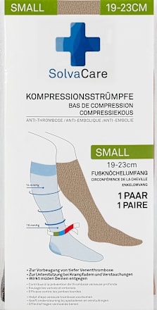 Kompressionsstrümpfe Beige Gr. S (1 Paar) SolvaCare