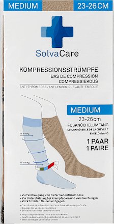 Kompressionsstrümpfe Beige Gr. M (1 Paar) SolvaCare