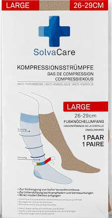 Kompressionsstrümpfe Beige Gr. L (1 Paar) SolvaCare