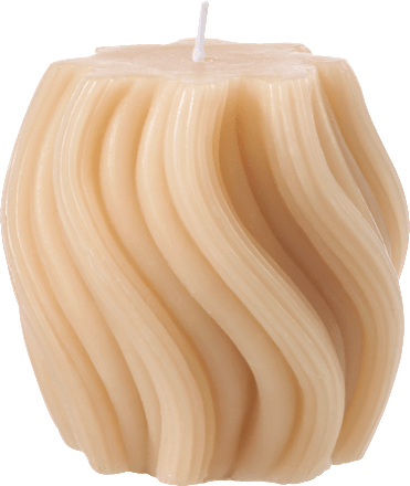Kerze twisted groß, weiß (9,5x10cm) keine Marke