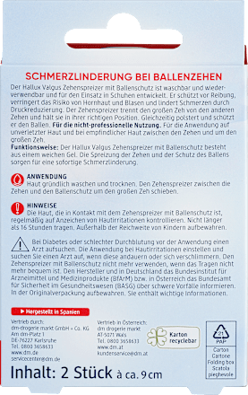 Hallux Valgus rozpínač prstů  Balea