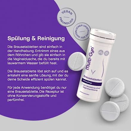 Brausetabletten zur Vaginalspüllösung Multi-Gyn