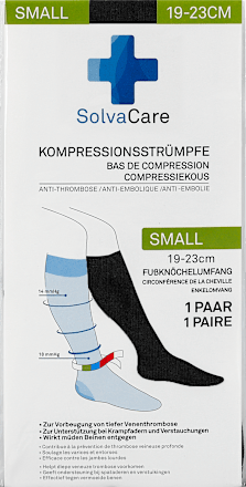 Kompressionsstrümpfe Schwarz Gr. S (1 Paar) SolvaCare