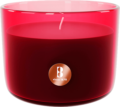 Duftkerze im Glas, True Glow, bordeaux Bolsius