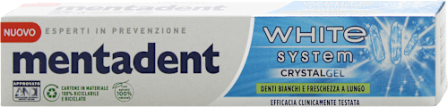 Dentifricio Crystal Gel mentadent