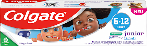 Zahnpasta Kinder, Junior Lächeln 6-12 Jahren Colgate