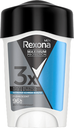 Antitranspirant Deocreme Men Maximum Protection Clean Scent Rexona men