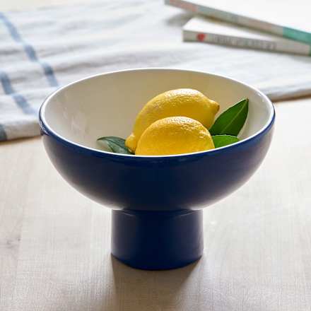 Schale/Bowl aus Keramik groß, blau (22x22x15cm) keine Marke