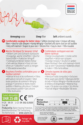 Ohrstöpsel Sleep Soft ALPINE