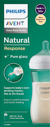 Sklenená dojčenská fľaša Natural Response - 1m+ PHILIPS AVENT