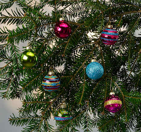 Glaskugeln, bunt mit Glitter (4 cm) Dekorieren & Einrichten