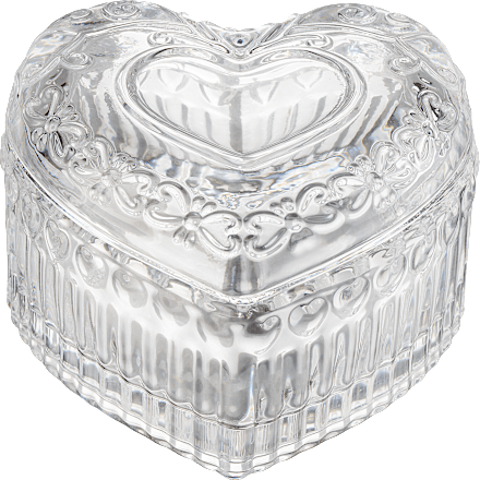 Glasdose, Herzform, klar Dekorieren & Einrichten