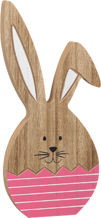 Holzhase, natur-pink Dekorieren & Einrichten