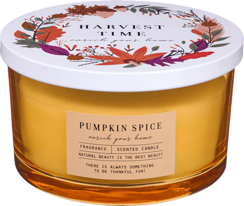 Duftkerze im Glas "Pumpkin Spice", orange Dekorieren & Einrichten