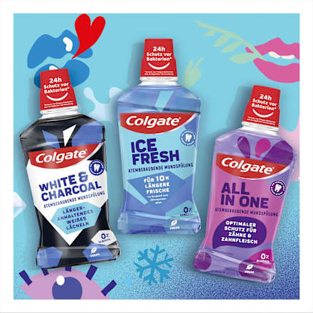 Mundspülung White & Charcoal Colgate