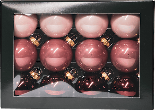 Globuri roz din sticlă pentru brad 57mm OTHMAR DECORATIONS