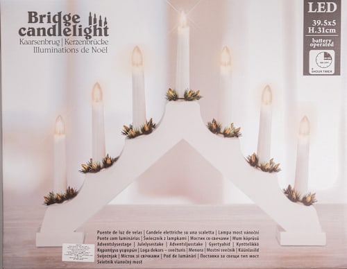 Ornament pod din lemn cu lumânări LED KOOPMAN