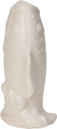 Stabkerzenhalter aus Keramik "Fisch", grau (8,9x7x15,8cm) Dekorieren & Einrichten