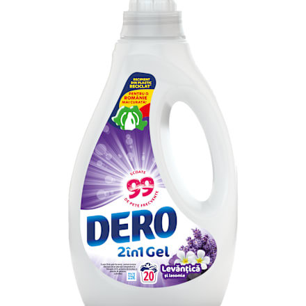 Detergent automat lichid 2in1 Lavandă, 20 spălări DERO