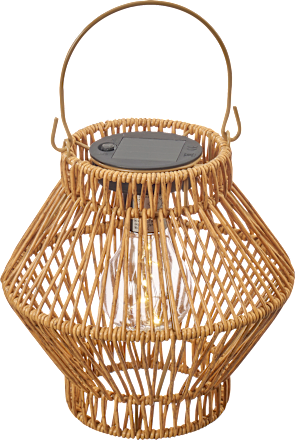 Solaroutdoorlampe zum Hängen, rund, Bastoptik Dekorieren & Einrichten