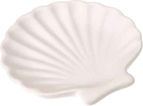Keramikteller Muschel, weiß Dekorieren & Einrichten