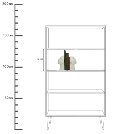 Buchstütze  "Gesichter" (2tlg), weiß (32x11x22,5cm) keine Marke