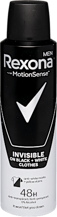 Deo spray Motionsense Invisible Black & White Rexona men