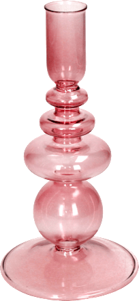 Stabkerzenhalter aus Glas terrakota keine Marke