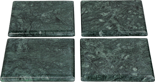 Glasuntersetzer aus Marmor, jade (10x10x3,8 cm) keine Marke