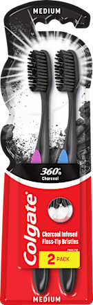 Четка за зъби 360 Charcoal  Black Colgate
