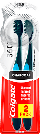 360° CHARCOAL četkica za zube - medium Colgate