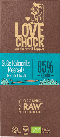 Schokolade Bio Süße Kakaonibs Meersalz LOVECHOCK