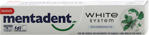 Dentifricio White System Bicarbonato mentadent