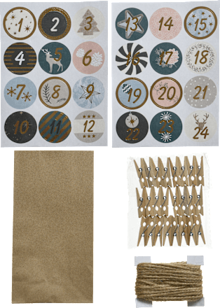 Adventskalender Set mit Tüten  Dekorieren & Einrichten