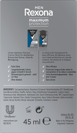 maximum protection dezodorans stik za muškarce Rexona men