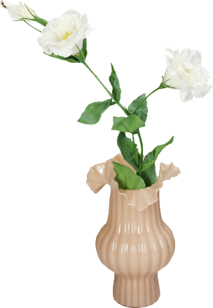 Vase aus Glas "Koralle", rosa (14x14x25 cm) keine Marke