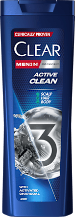 Šampon 3u1 Active Clean – aktivni ugljen CLEAR Men