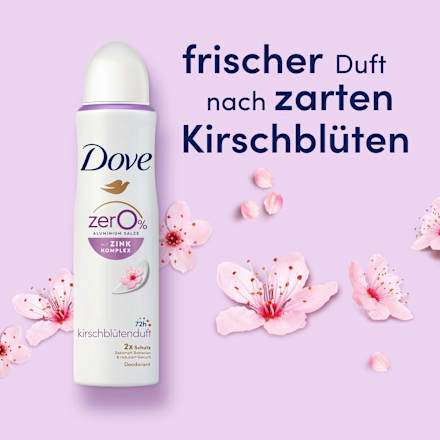 Deospray Zink-Komplex und Kirschblüte Dove