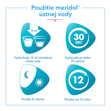 Ústna voda bez alkoholu meridol