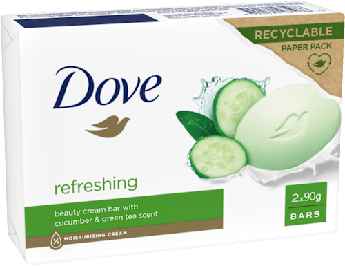 Sapone solido Refreshing al profumo di cetriolo e tè verde Dove