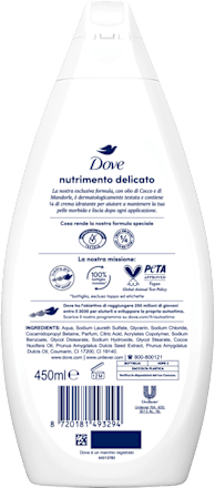 Bagnodoccia nutrimento delicato Dove
