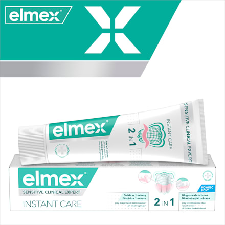 zubní pasta Sensitive Clinical Expert Instant Care 2v1 elmex
