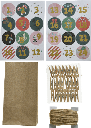 Adventskalender Set mit Tüten  Dekorieren & Einrichten