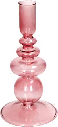 Stabkerzenhalter aus Glas, terrakotta keine Marke