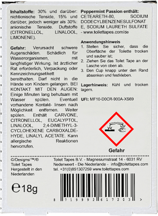 WC-Stein Toilet Block Peppermint Passion toilet tapes ECO